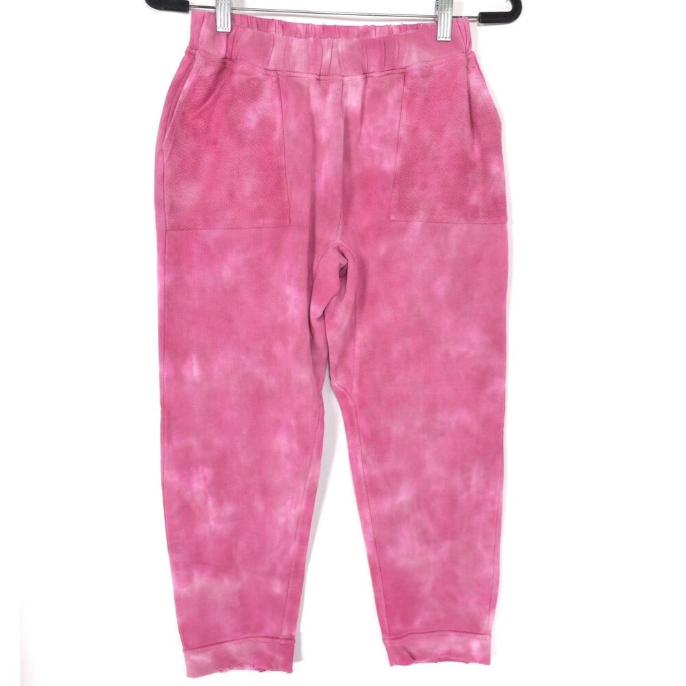 LOVESHACKFANCY Women NWOT SMALL Jogger Sweatpants Pink Tie Dye